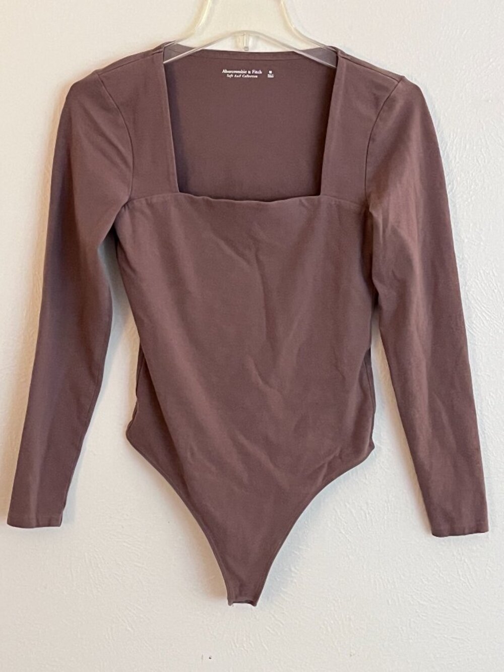 Abercrombie & Fitch Soft A&F Collection Long Sleeve Bodysuit Brown M Layering